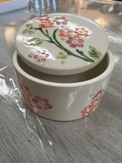Hand painted ceramic plate