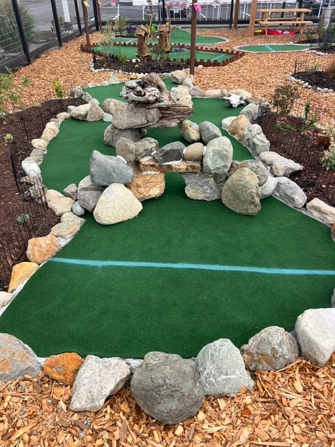 Mini golf course at The Pottery Vault